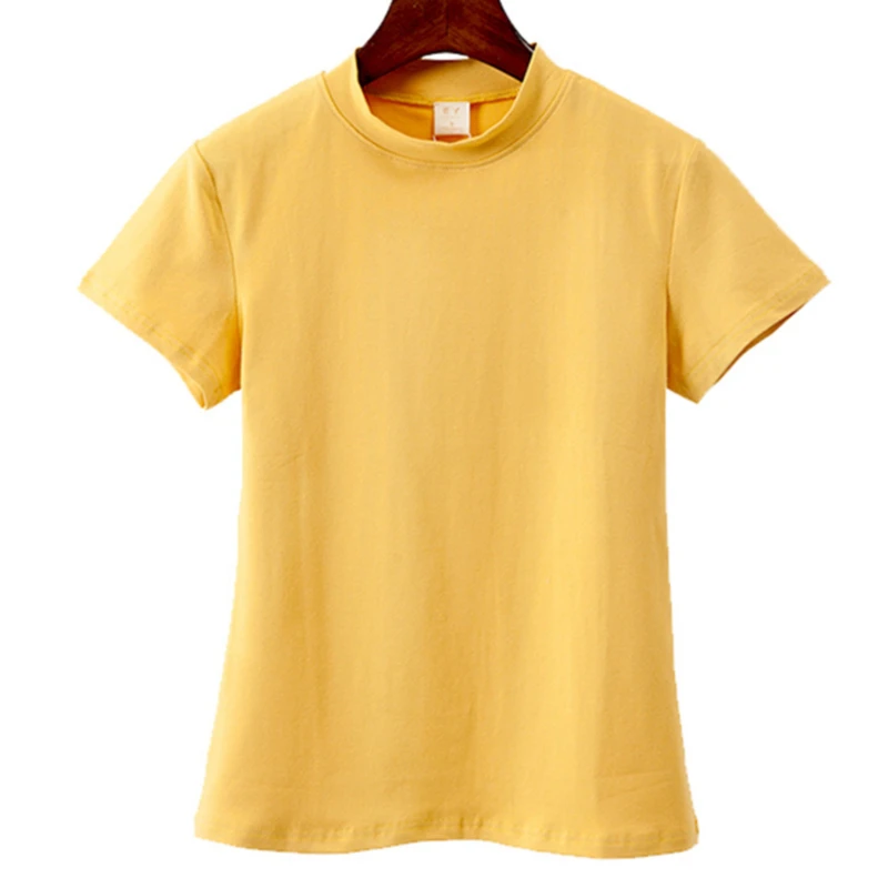 Women Casual Turtleneck Short Sleeve Cotton Girl Solid Casual Blouse Top Shirt Female Plus Size Solid Girl Clothing Fashion 
Women Casual Turtleneck Short Sleeve Cotton Girl Solid Casual Blouse Top Shirt Female Plus Size Solid Girl Clothing Fashion