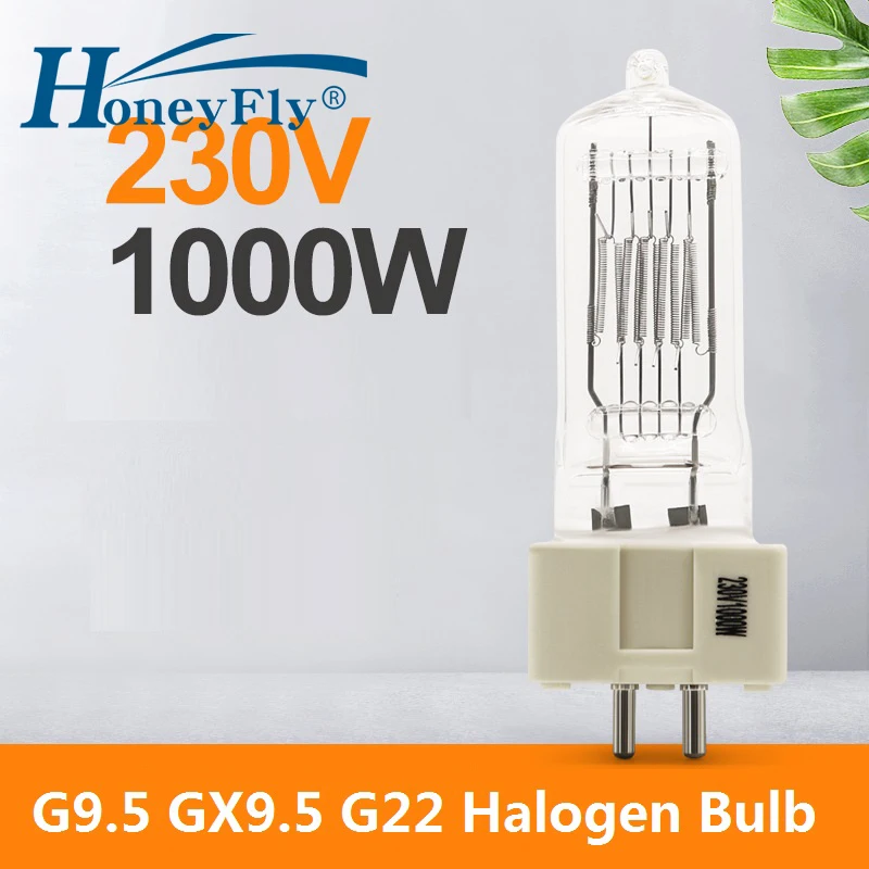 HoneyFly G9.5 GX9.5 G22 Halogen Lamp Bulb With Radiator 230V 1000W Capsule Clear 25000LM Aero Ship Light Warm White
HoneyFly G9.5 GX9.5 G22 Halogen Lamp Bulb With Radiator 230V 1000W Capsule Clear 25000LM Aero Ship Light Warm White