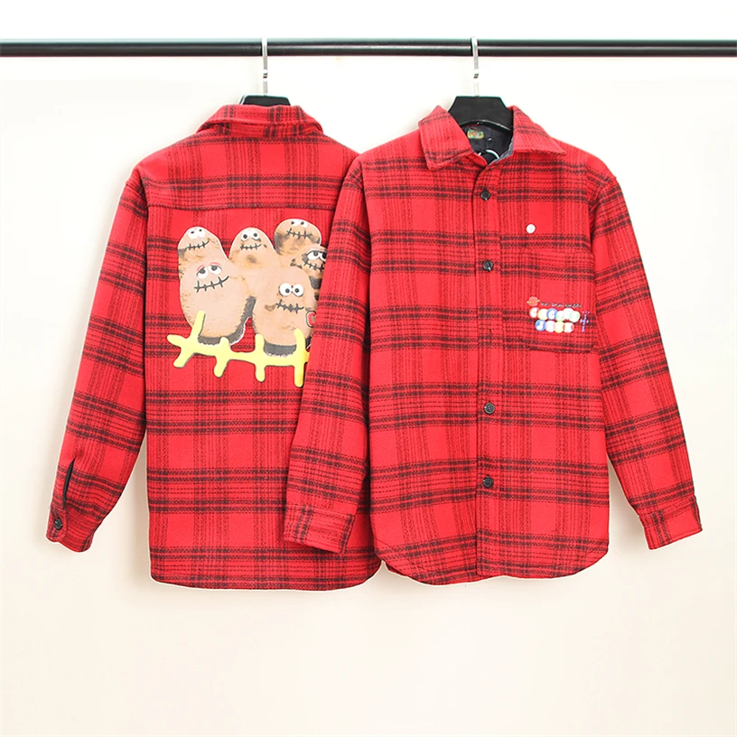 Travis Scott Jackets 2021FW Men Women High Quality Cartoon Foam Printed Coats Thickened Loose Cloth Plaid Cactus Jack Outerwear
Travis Scott Jackets 2021FW Men Women High Quality Cartoon Foam Printed Coats Thickened Loose Cloth Plaid Cactus Jack Outerwear