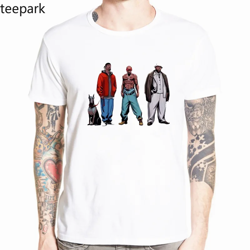 Новинка 2020 рэппер 2pac футболка Тупак Мужская Летняя Повседневная модная с принтом