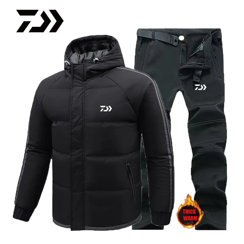Men Cotton Daiwa Fishing Suits Men Winter Warm Thick Warm Fishing Clothings Outdoor Waterproof Fleece Fishing Pants DAWA Jackets
Men Cotton Daiwa Fishing Suits Men Winter Warm Thick Warm Fishing Clothings Outdoor Waterproof Fleece Fishing Pants DAWA Jackets