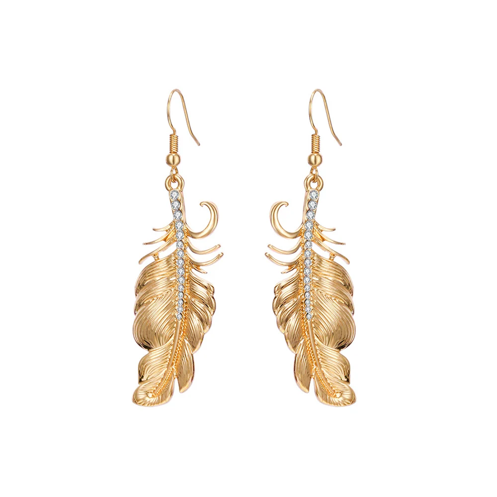 Statement Big Feather Drop Earrings for Women Vintage Geometric Silver Color Yellow Gold Metal Long Earring 2020 Fashion Jewelry
Statement Big Feather Drop Earrings for Women Vintage Geometric Silver Color Yellow Gold Metal Long Earring 2020 Fashion Jewelry