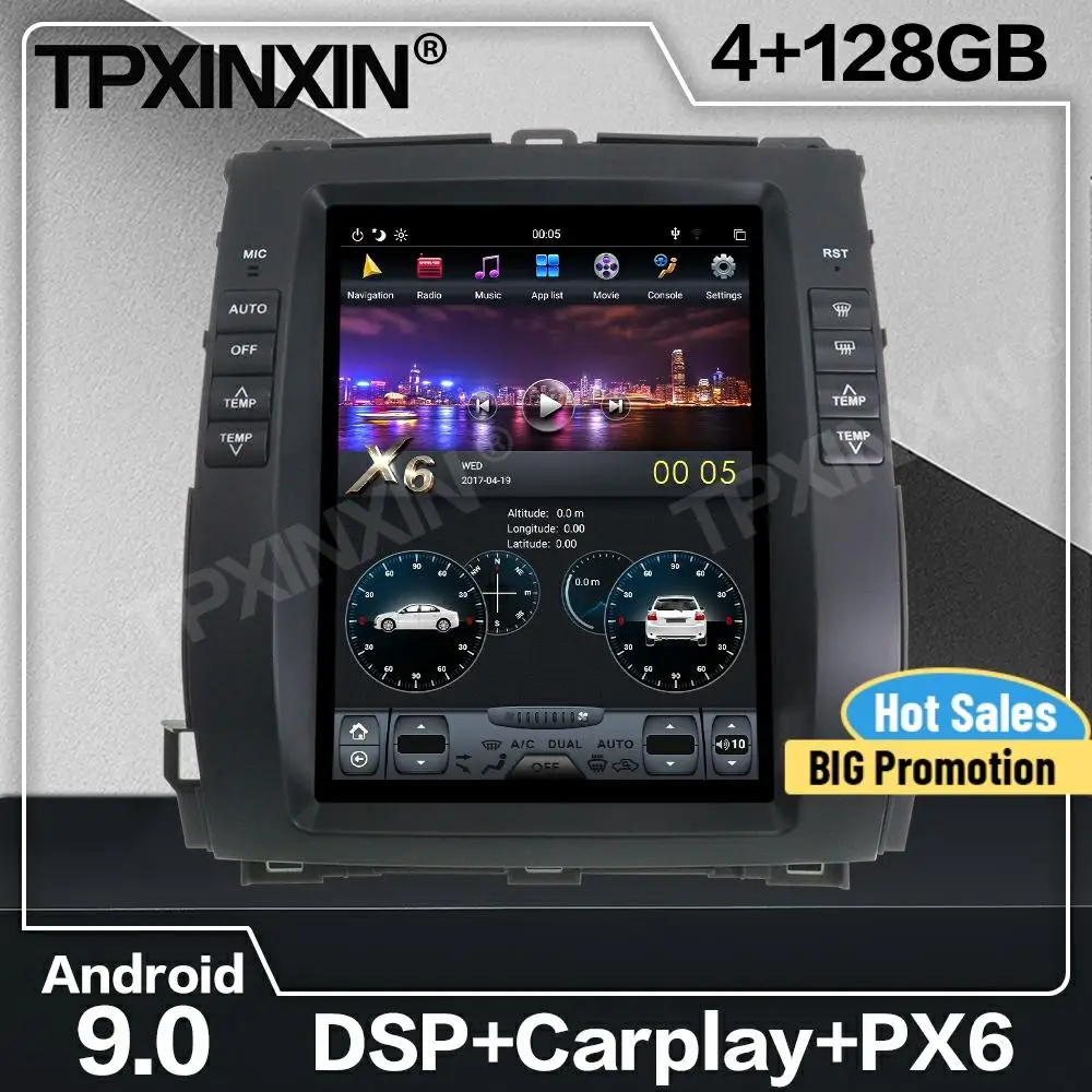 128G Tesla Screen Carplay Android Car Radio 2 Din Stereo Receiver For Toyota Prado 2002 2003 2004 2005 2006 2007 2008 2009 Unit
128G Tesla Screen Carplay Android Car Radio 2 Din Stereo Receiver For Toyota Prado 2002 2003 2004 2005 2006 2007 2008 2009 Unit