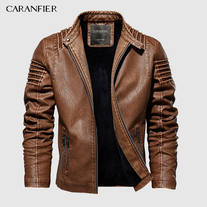 CARANFIER Mens Leather Jackets Overcoat Autumn Winter Male Fashion Motorcycle Faux Jacket Coat Men Casual High Quality PU Jacket
CARANFIER Mens Leather Jackets Overcoat Autumn Winter Male Fashion Motorcycle Faux Jacket Coat Men Casual High Quality PU Jacket