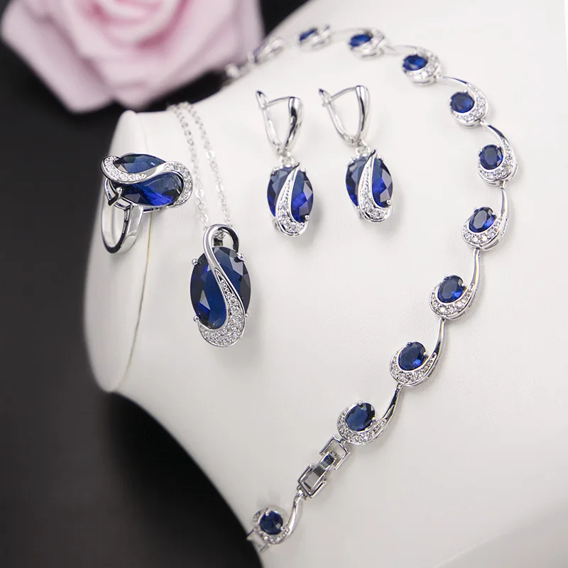 Funmode Blue Cubic Zircon Flower Shape Bridal Party Jewelry Sets For Women conjuntos de mujer Wholesale FS118
Funmode Blue Cubic Zircon Flower Shape Bridal Party Jewelry Sets For Women conjuntos de mujer Wholesale FS118