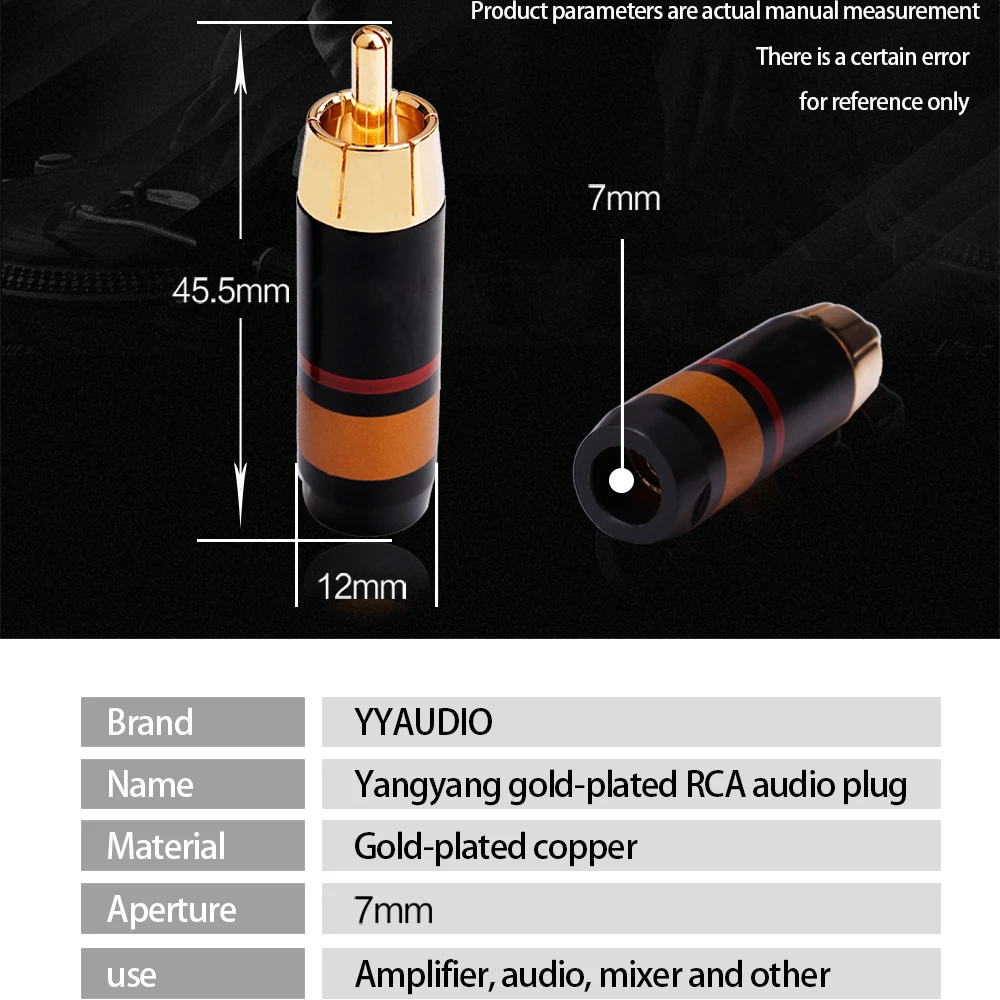 10 шт./лот RCA Штекерный разъем HIFI Позолоченные разъемы паяльный Аудио Видео сделай