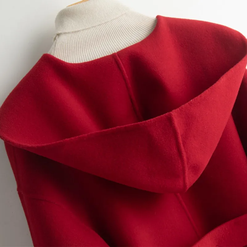 Hooded Solid Double Sided Wool Coat Women Outerwear 2021 Autumn Elegant Clothes Mid-Length Winter Jacket Casaco Feminino
Hooded Solid Double Sided Wool Coat Women Outerwear 2021 Autumn Elegant Clothes Mid-Length Winter Jacket Casaco Feminino