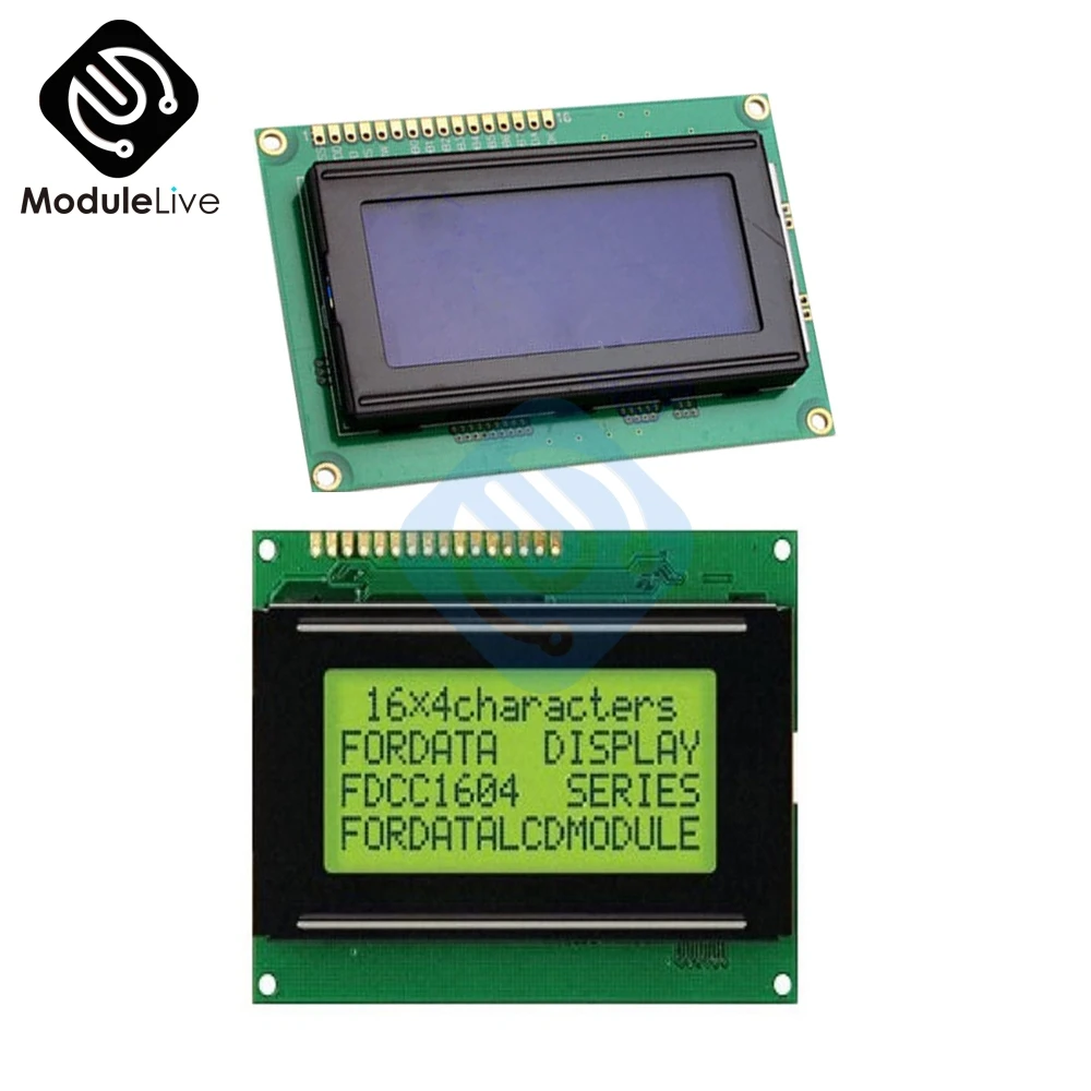 LCM Yellow Blue Blacklight 5V Screen Display Module Board 1604LCD 1604 LCD 5V LCD 16x4 1604 Character LCD Display Module
LCM Yellow Blue Blacklight 5V Screen Display Module Board 1604LCD 1604 LCD 5V LCD 16x4 1604 Character LCD Display Module