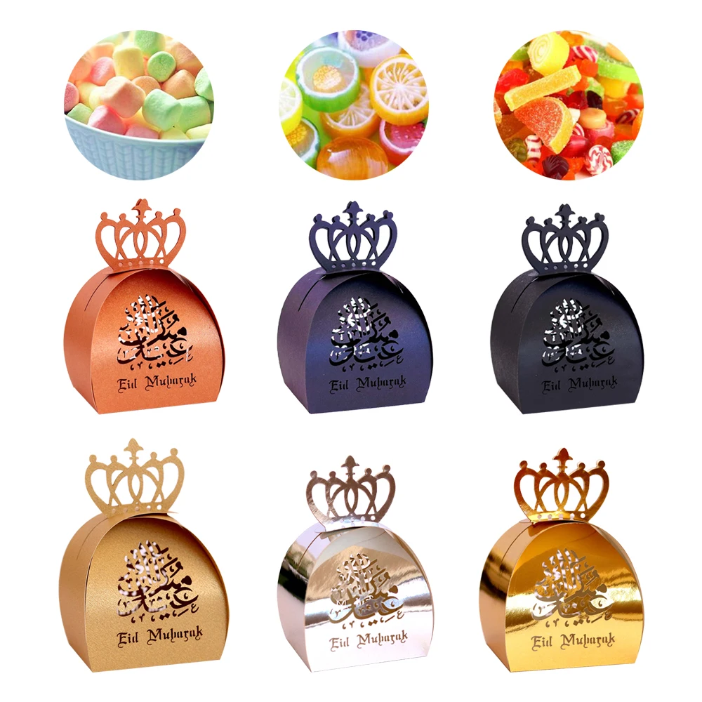 50pcs Eid Mubarak Candy Box Gold Silver Black Laser Cut Gift Boxes Ramadan Decoration Islamic Muslim Party Favors Decorations
50pcs Eid Mubarak Candy Box Gold Silver Black Laser Cut Gift Boxes Ramadan Decoration Islamic Muslim Party Favors Decorations