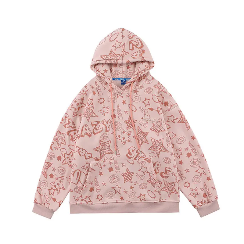 Autumn/Winter Tide Brand Harajuku Style Full Print Graffiti Casual Hooded Plus Velvet Men's And Women's Same Style Sweatshirt
Autumn/Winter Tide Brand Harajuku Style Full Print Graffiti Casual Hooded Plus Velvet Men's And Women's Same Style Sweatshirt