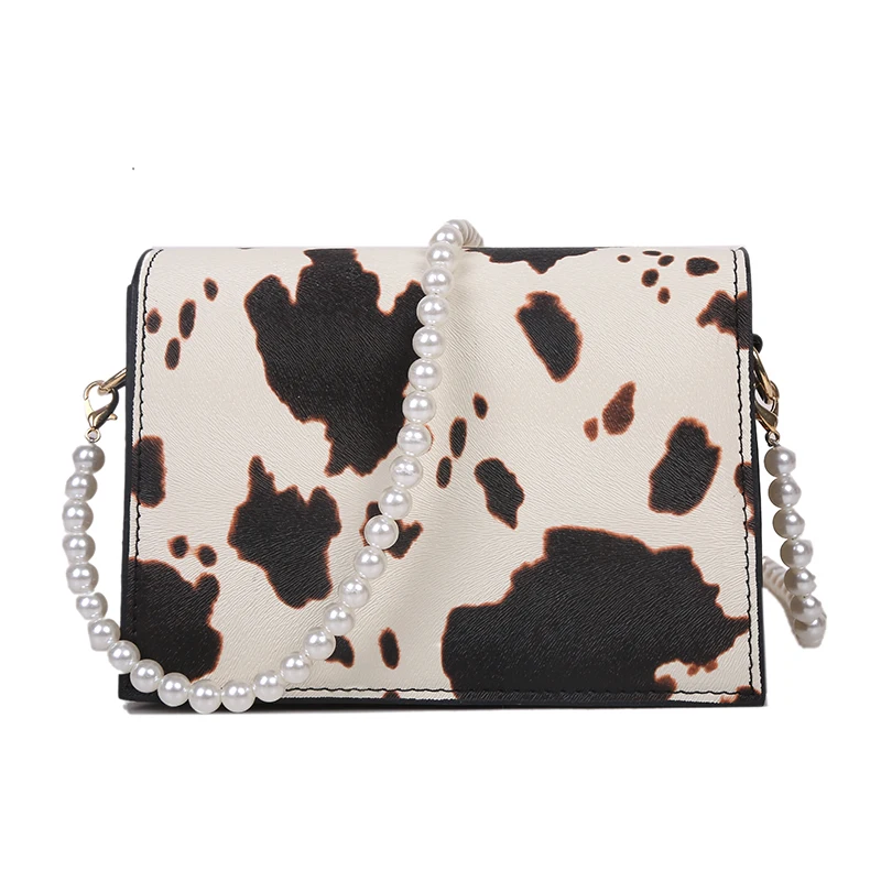 High Quality Cow Pattern Female Pearl Chain Crossbody Bags PU Leather Women Flap Shoulder Messenger Bag Ladies Handbags Purses
High Quality Cow Pattern Female Pearl Chain Crossbody Bags PU Leather Women Flap Shoulder Messenger Bag Ladies Handbags Purses
