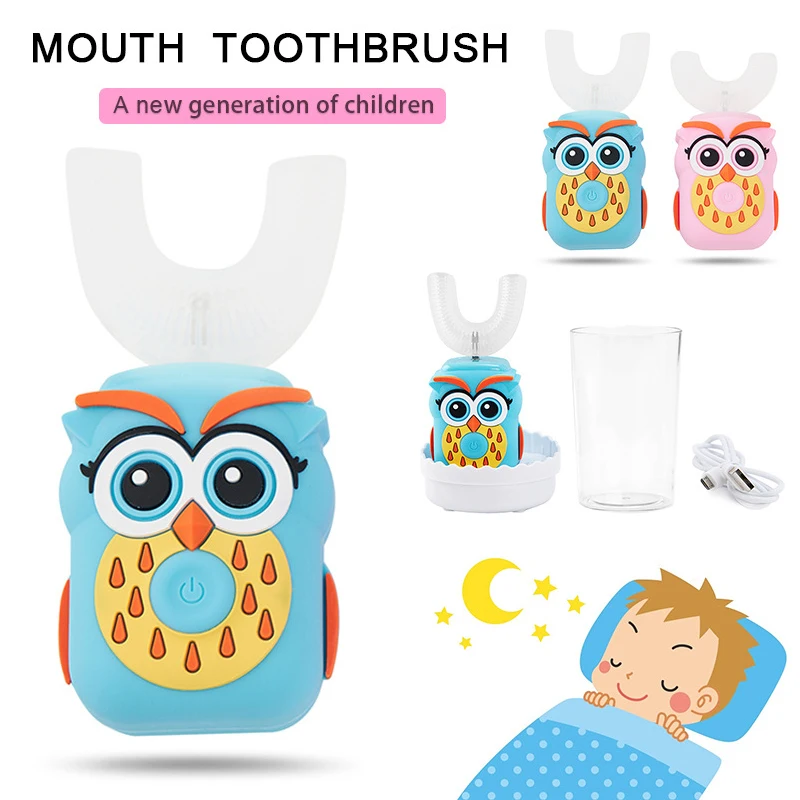Electric Toothbrush Kids 3 Modes Rechargeable U-Shaped 360-Degree Sonic Intelligent Automatic Cartoon Toothbrush 2-12 Years Old
Electric Toothbrush Kids 3 Modes Rechargeable U-Shaped 360-Degree Sonic Intelligent Automatic Cartoon Toothbrush 2-12 Years Old