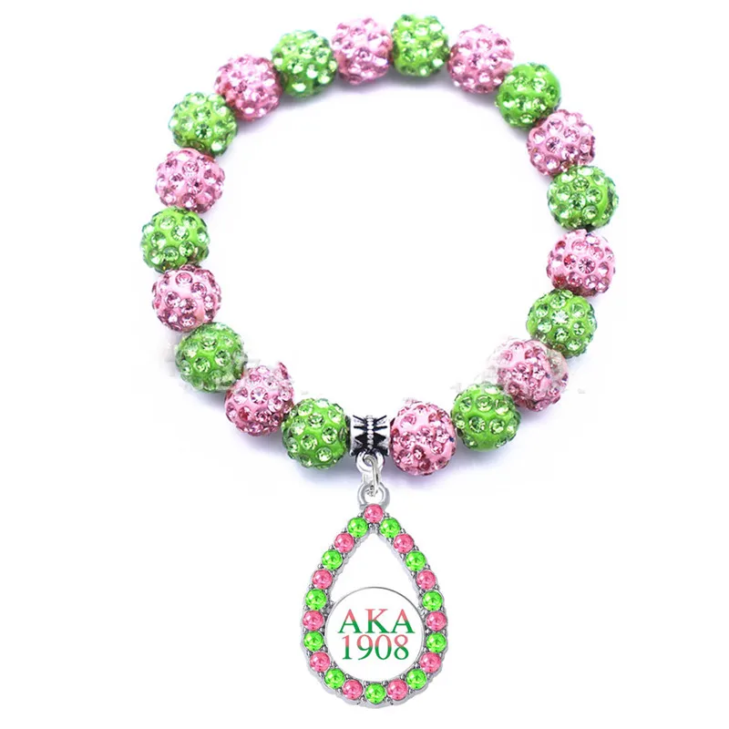 AKA Beaded Sorority Charm Bracelet Pink and Green Glass Beads Bracelet Gift for Soror Women Aka Spira Wrap Bracelet Jewelry K2
AKA Beaded Sorority Charm Bracelet Pink and Green Glass Beads Bracelet Gift for Soror Women Aka Spira Wrap Bracelet Jewelry K2