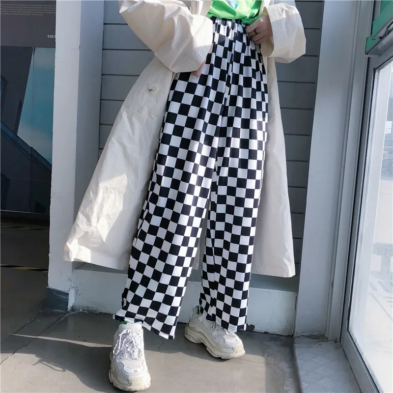 INS Harajuku Style Retro Plaid Pants Womens High Waist Checkered Straight Loose Sweat Pants Casual Fashion Trousers Sweatpants
INS Harajuku Style Retro Plaid Pants Womens High Waist Checkered Straight Loose Sweat Pants Casual Fashion Trousers Sweatpants