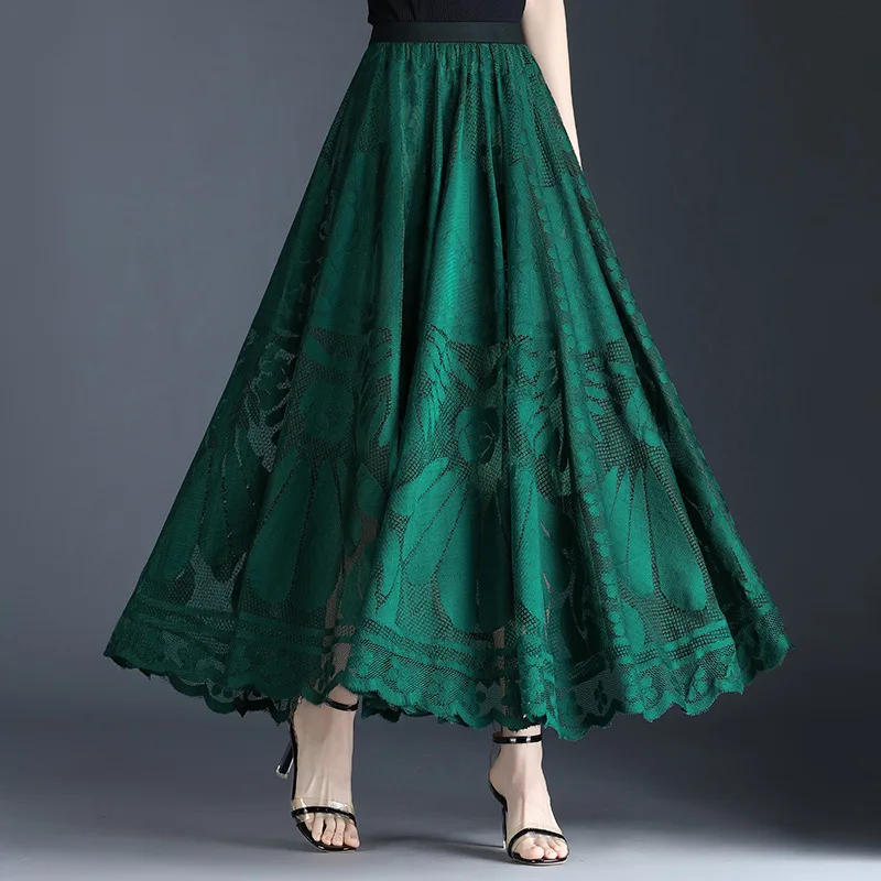 Elegant Maxi Lace Skirts Womens Casual Elastic High Waist Hollow Out Long Skirts 2021 Summer Beach Holiday Skirt New
Elegant Maxi Lace Skirts Womens Casual Elastic High Waist Hollow Out Long Skirts 2021 Summer Beach Holiday Skirt New