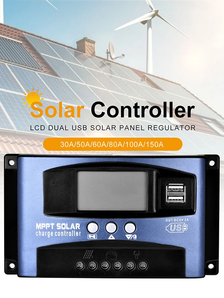 Solar Charge Controller Lithium Battery Adjustable LCD Display Regulator Dual USB 30A 40A Regulators Control Photovoltaic
Solar Charge Controller Lithium Battery Adjustable LCD Display Regulator Dual USB 30A 40A Regulators Control Photovoltaic