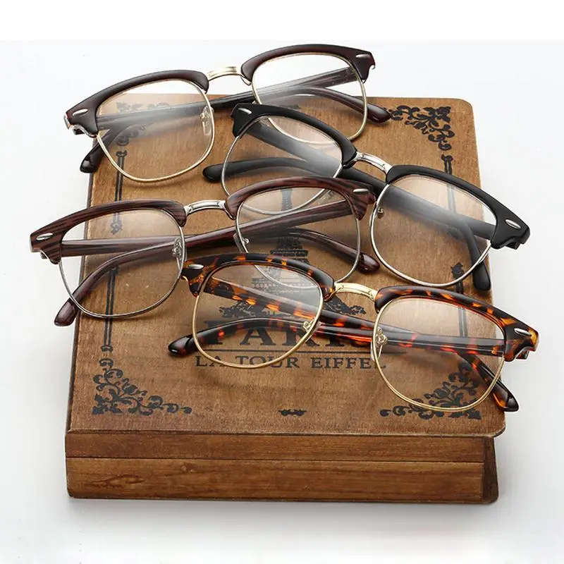 Classic Retro Clear Lens Nerd Frames Glasses myopia Fashion brand designer Men Women Eyeglasses Optics Half frame Metal Eyewear
Classic Retro Clear Lens Nerd Frames Glasses myopia Fashion brand designer Men Women Eyeglasses Optics Half frame Metal Eyewear