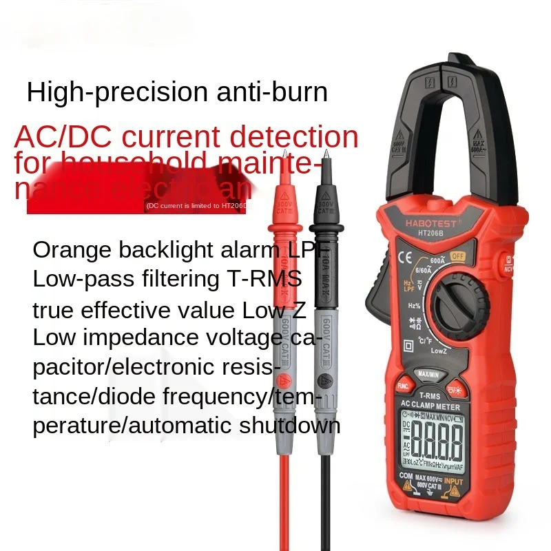 lectric clamp ammeter clamp multimeter high precision intelligent universal meter digital multifunctional AC / DC Clamp Meter
lectric clamp ammeter clamp multimeter high precision intelligent universal meter digital multifunctional AC / DC Clamp Meter