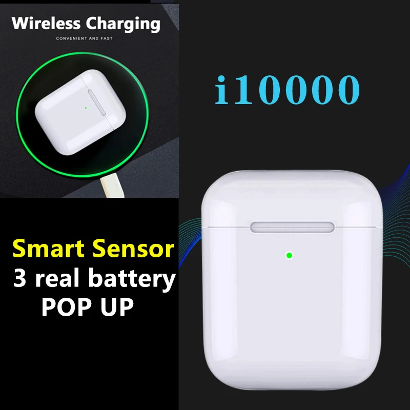 I10000TWSOriginal A2 Smart Senor 1:1 Размер гарнитура наушники беспроводные 5 0 Bluetooth в комплекте с