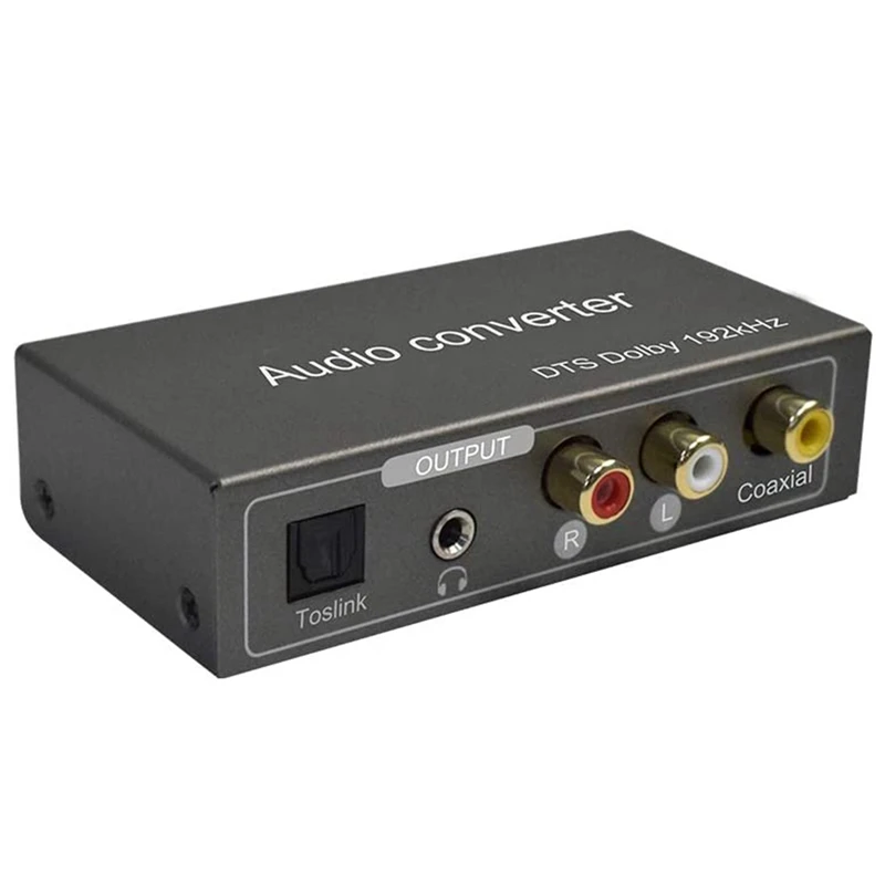 192KHz Multifunctional Digital to Analog Audio Converter, Audio Adapters for ARC Toslink Coaxial to 3.5Jack
192KHz Multifunctional Digital to Analog Audio Converter, Audio Adapters for ARC Toslink Coaxial to 3.5Jack
