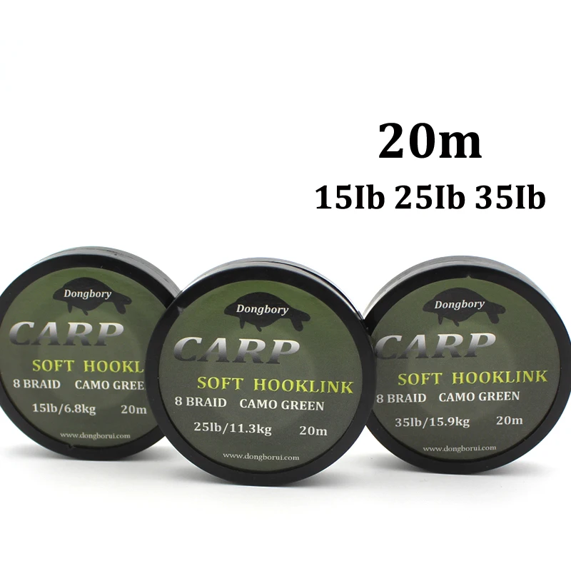 20m Carp Fishing Line Soft Hook Link Carp Hooklink Uncoated Braid Line for Hair Rig 15IB 25IB 35IB Carp Coarse Fishing Tackle
20m Carp Fishing Line Soft Hook Link Carp Hooklink Uncoated Braid Line for Hair Rig 15IB 25IB 35IB Carp Coarse Fishing Tackle
