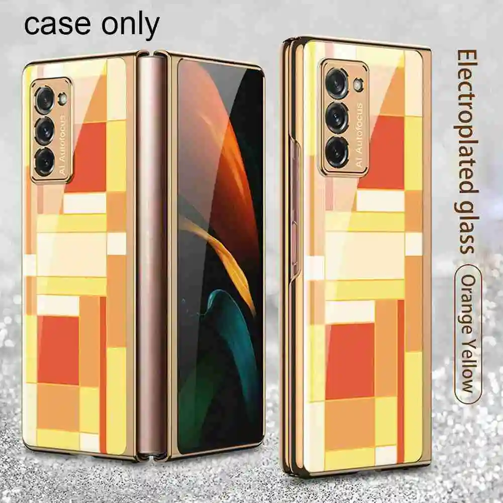 GKK Luxury Plating Case For Samsung Galaxy Z Flip Fold 2 Tempered Glass Pattern Anti-knock Cover For Samsung Z
GKK Luxury Plating Case For Samsung Galaxy Z Flip Fold 2 Tempered Glass Pattern Anti-knock Cover For Samsung Z