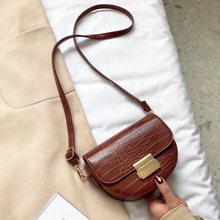 Crocodile Pattern Semicircle Bag 2021 New Fashion Women Crossbody Single Shoulder Bag Brand Purses and Handbags Luxury Designer
Crocodile Pattern Semicircle Bag 2021 New Fashion Women Crossbody Single Shoulder Bag Brand Purses and Handbags Luxury Designer