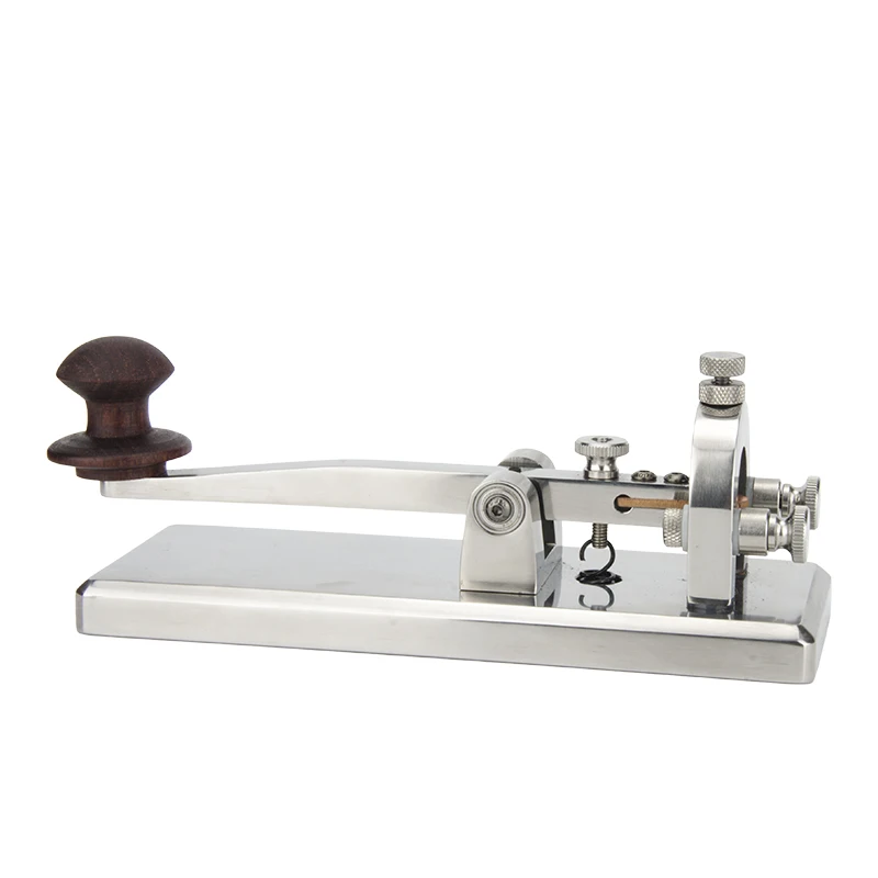 Silver CNC Stainless Steel Telegraph Key Morse Key CW Key Ham Radio Key Manual CW Keyer For Morse Code
Silver CNC Stainless Steel Telegraph Key Morse Key CW Key Ham Radio Key Manual CW Keyer For Morse Code