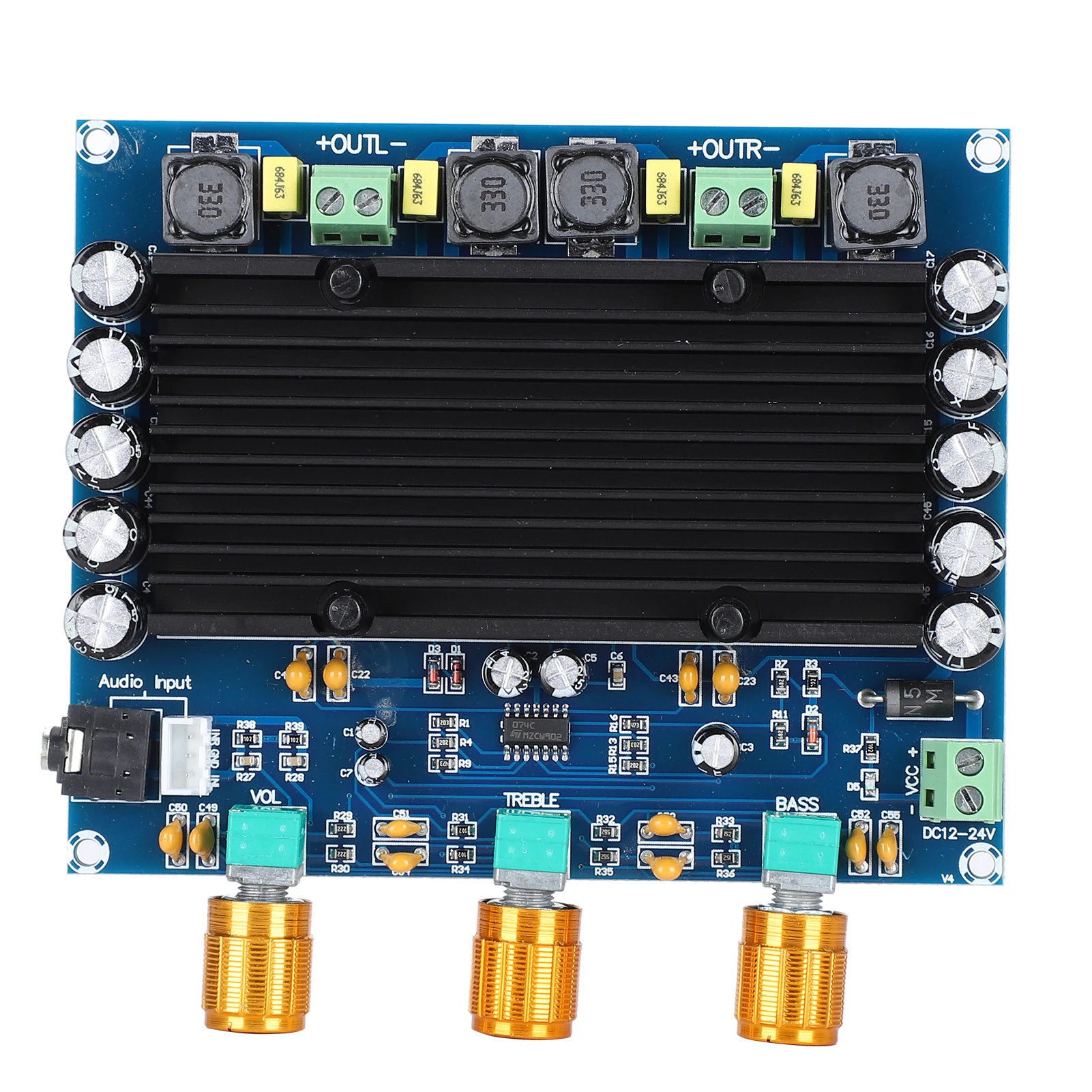 For XH-M549 with Tone 2x150W TPA3116D2 Digital Audio HiFi Amplifier Board 2.0 Channel DC12-24V
For XH-M549 with Tone 2x150W TPA3116D2 Digital Audio HiFi Amplifier Board 2.0 Channel DC12-24V
