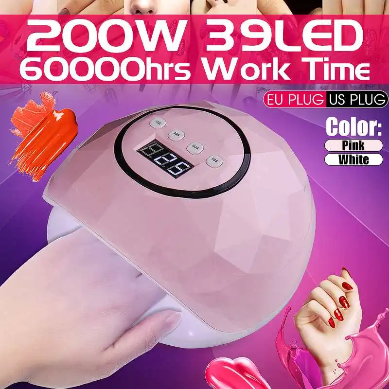 200W/90/54W Nail Dryer UV LED Lamp Manicure Nail Lamp UV Gel Varnish Nail With Motion sensing and Phone bracket 12/24/45 LEDs
200W/90/54W Nail Dryer UV LED Lamp Manicure Nail Lamp UV Gel Varnish Nail With Motion sensing and Phone bracket 12/24/45 LEDs