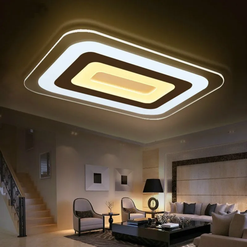 

Современные светодиодные потолочные лампы для внутреннего освещения, плафон, светодиодный квадратный потолочный светильник для гостиной, ...