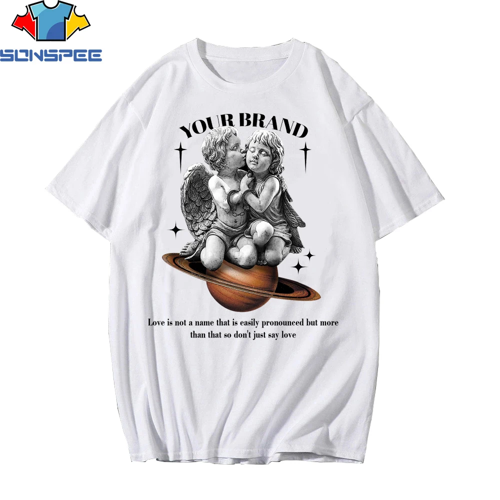 SONSPEE Graphic T shirt Summer Fashion Men's Short Sleeve Y2K Harajuku Eros Cupid Double Angel Print T-shirt Hip Hop Clothing
SONSPEE Graphic T shirt Summer Fashion Men's Short Sleeve Y2K Harajuku Eros Cupid Double Angel Print T-shirt Hip Hop Clothing