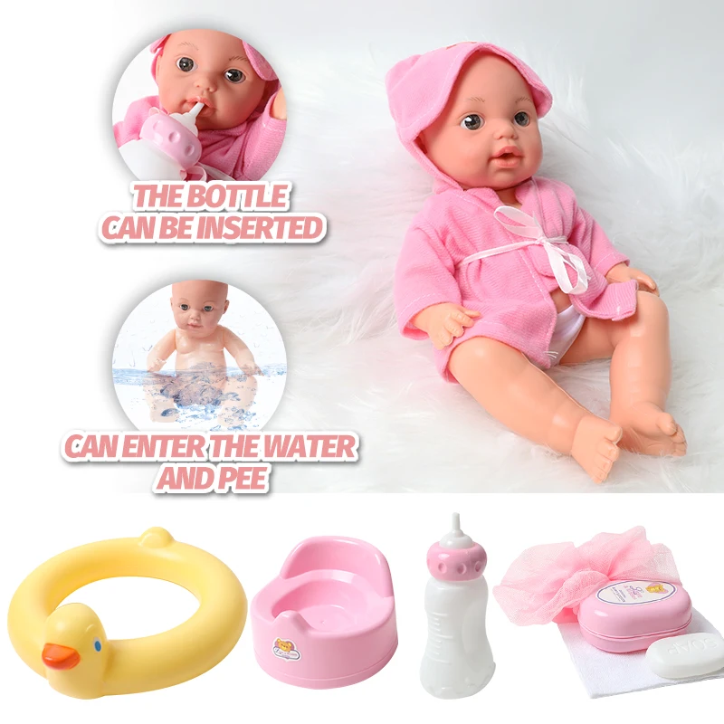 Кукла bebe Reborn имитация звука Реалистичная водонепроницаемая силиконовая милая