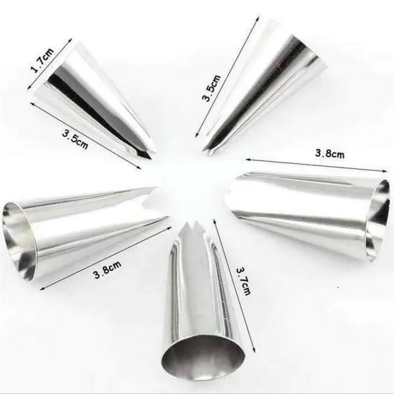 5Pcs Set Leaves Nozzles Stainless Steel Icing Piping Nozzles Tips Pastry Tips For Fondant Cake Baking Decorating Tools
5Pcs Set Leaves Nozzles Stainless Steel Icing Piping Nozzles Tips Pastry Tips For Fondant Cake Baking Decorating Tools