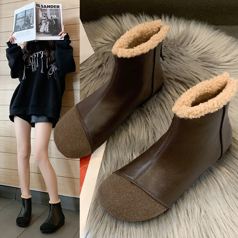 Women's Winter Ankle Boots Keep Warm Fashion Shoes 2021 New Ladies Trendy High Top Women Casual Slip On Short Boots Size 35-41
Women's Winter Ankle Boots Keep Warm Fashion Shoes 2021 New Ladies Trendy High Top Women Casual Slip On Short Boots Size 35-41