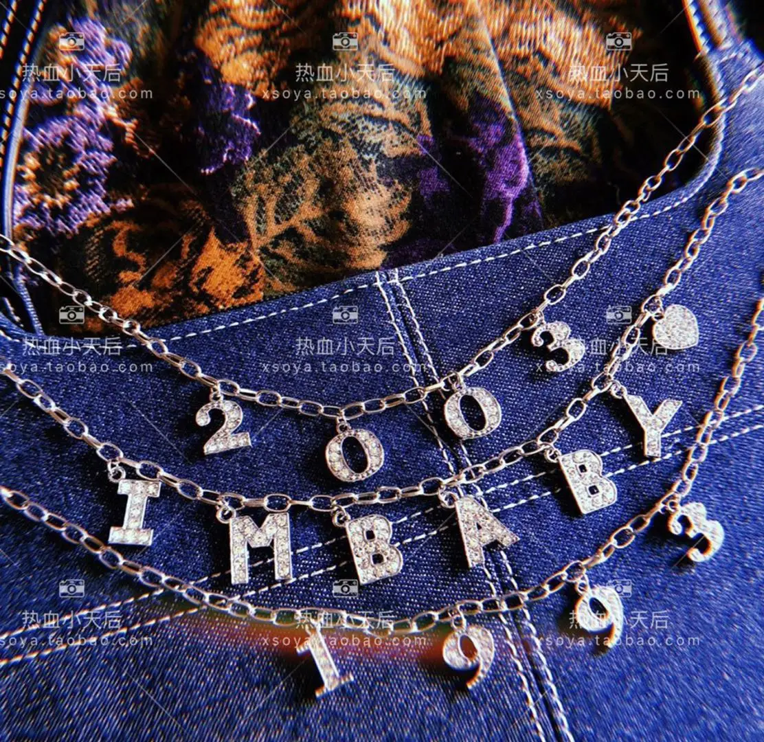 Goth Crystal Digital Custom Pendant Punk Personalized Necklace for Women Kpop Chains and Necklaces Women's Neck Chain Friends
Goth Crystal Digital Custom Pendant Punk Personalized Necklace for Women Kpop Chains and Necklaces Women's Neck Chain Friends