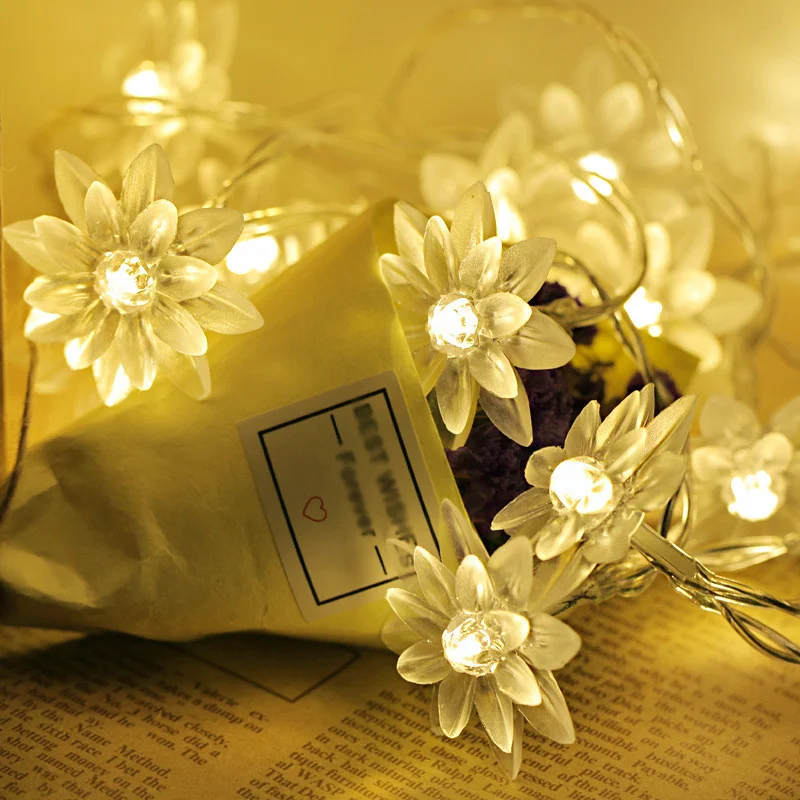 Lotus Flower Holiday Decoration Light String 10/20LED Fairy Lights Wedding Decoration Lights Outdoor Garden Decoration Light
Lotus Flower Holiday Decoration Light String 10/20LED Fairy Lights Wedding Decoration Lights Outdoor Garden Decoration Light