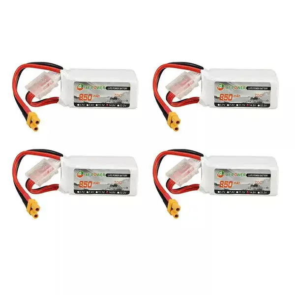 Model airplane battery 3sXF850mAh11.1V70C UAV quadcopter high-rate ship lithium battery manufacturer
Model airplane battery 3sXF850mAh11.1V70C UAV quadcopter high-rate ship lithium battery manufacturer