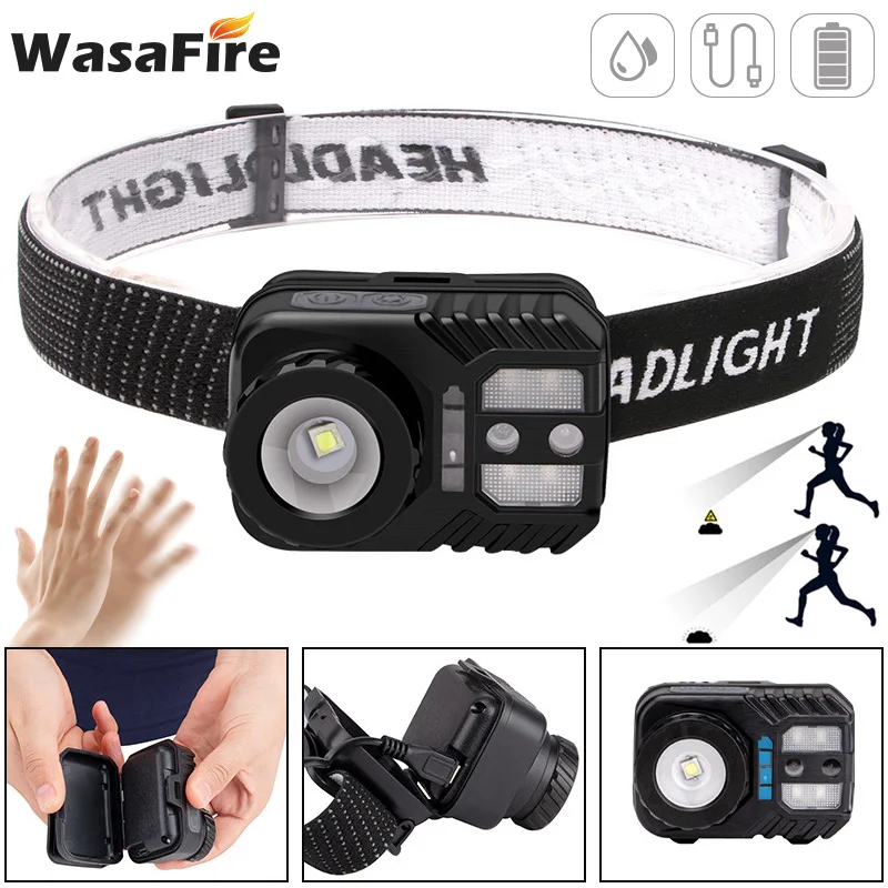 Zoom COB XM-L2 LED Headlamp Motion Sensor Head Lamp Torch Rechargeable Headlamp Powerful Mini Work Light Camping Fishing Lantern
Zoom COB XM-L2 LED Headlamp Motion Sensor Head Lamp Torch Rechargeable Headlamp Powerful Mini Work Light Camping Fishing Lantern
