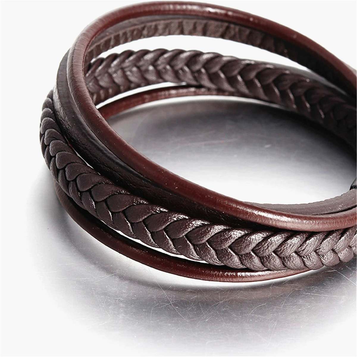 Trendy Genuine Leather Bracelets Men Stainless Steel Multilayer Braided Rope Bracelets for Male Female Bracelets Jewelry
Trendy Genuine Leather Bracelets Men Stainless Steel Multilayer Braided Rope Bracelets for Male Female Bracelets Jewelry