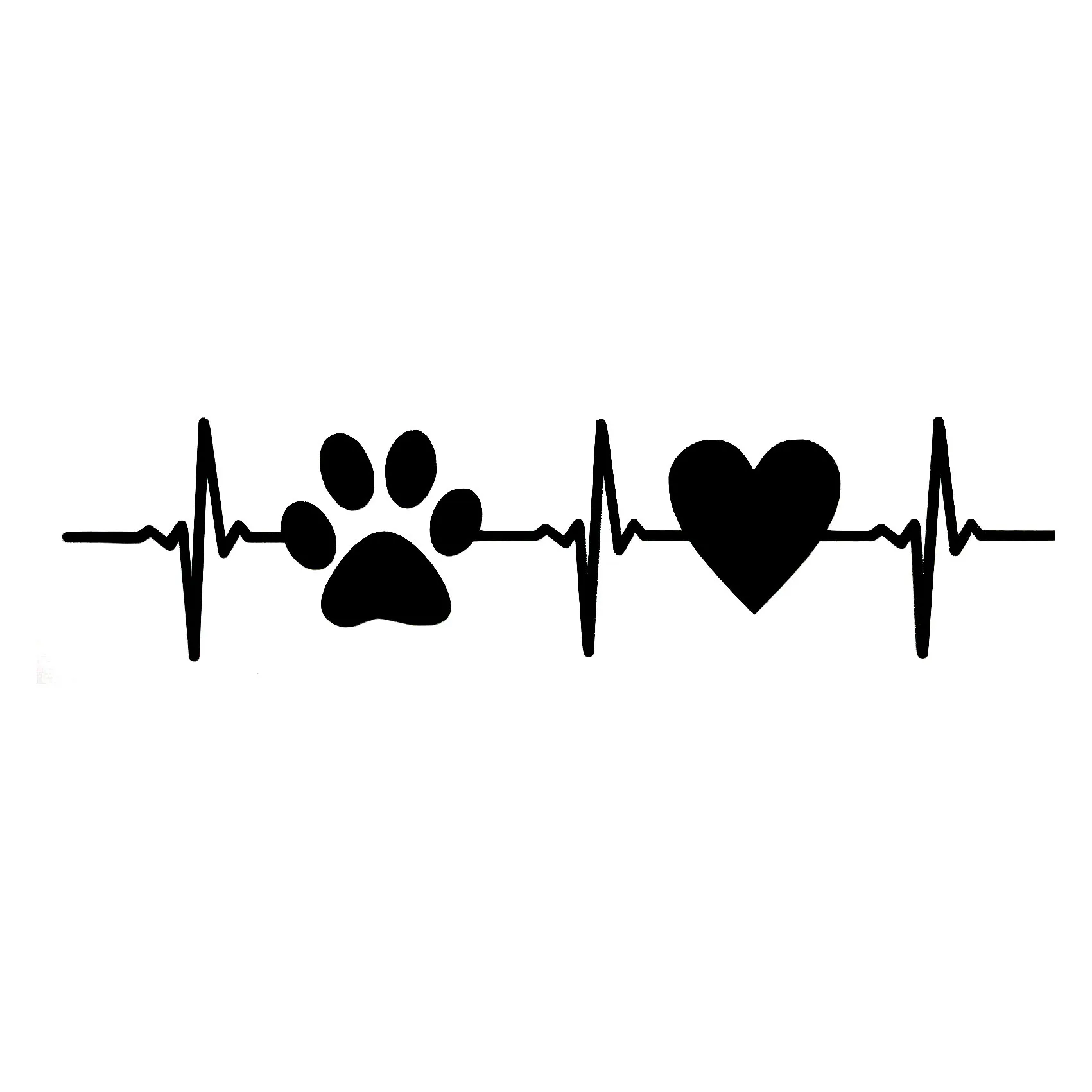 Car Sticker Pet Paw Heart Lifeline Heartbeat PVC Motorcycle Black/silver Car Sticker 18.4cm By 4.5cm
Car Sticker Pet Paw Heart Lifeline Heartbeat PVC Motorcycle Black/silver Car Sticker 18.4cm By 4.5cm