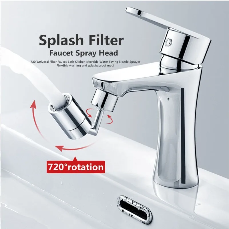 Водосберегающий смеситель с поворотом на 720 ° и защитой от брызг
Водосберегающий смеситель с поворотом на 720 ° и защитой от брызг