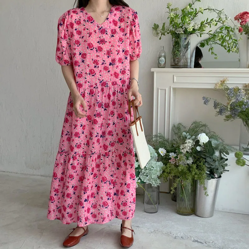 One-Piece Summer Women Dress French Vintage Print V-Neck Chic Dress Korean Elegant Puff Sleeve Floral Dress Casual Vestidos Mew
One-Piece Summer Women Dress French Vintage Print V-Neck Chic Dress Korean Elegant Puff Sleeve Floral Dress Casual Vestidos Mew