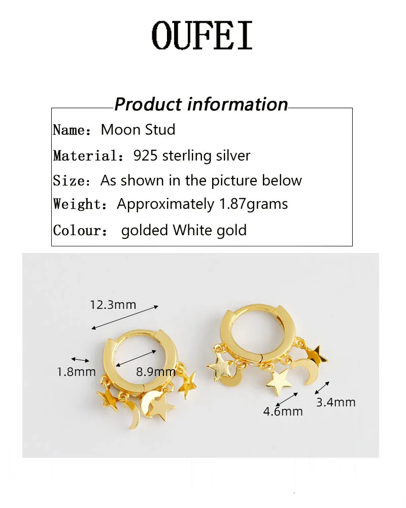Hoop Earrings For Women 925 Sterling Silver Earrings Stars And Moon Round Fine 925 Silver Earrings Jewelry Luxury Accessories
Hoop Earrings For Women 925 Sterling Silver Earrings Stars And Moon Round Fine 925 Silver Earrings Jewelry Luxury Accessories