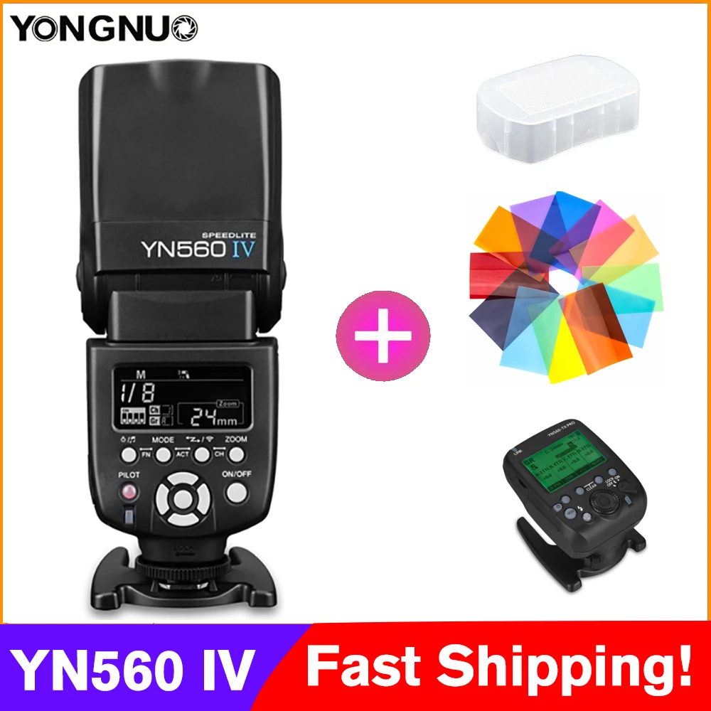 Беспроводная вспышка Yongnuo YN560 IV YN560IV для Canon Nikon Pentax Olympus DSLR камер 2,4 ГГц Speedlite
Беспроводная вспышка Yongnuo YN560 IV YN560IV для Canon Nikon Pentax Olympus DSLR камер 2,4 ГГц Speedlite