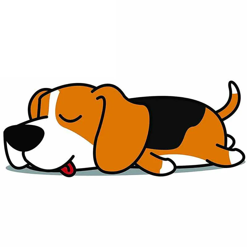 

Waterproof PVC Sleepy Lazy Beagle Puppy Dog Cartoon Sticker Auto Accessories Styling Decal Cover Scratches,15cm*7cm