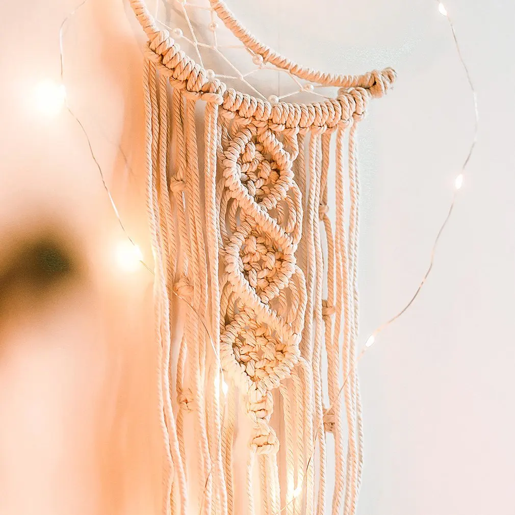 Handmade Owl Light Dream Catcher with Moon and Braided Rope Home Decoration Products
Handmade Owl Light Dream Catcher with Moon and Braided Rope Home Decoration Products