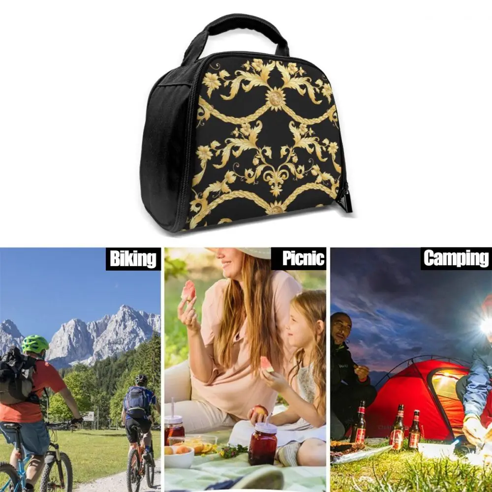 Warmer Lunch Bag With Zipper Food Box Fashion Portable Pouch Outdoor Picnic Drink Heat Insulation Luxury Golden Flower Dropship
Warmer Lunch Bag With Zipper Food Box Fashion Portable Pouch Outdoor Picnic Drink Heat Insulation Luxury Golden Flower Dropship