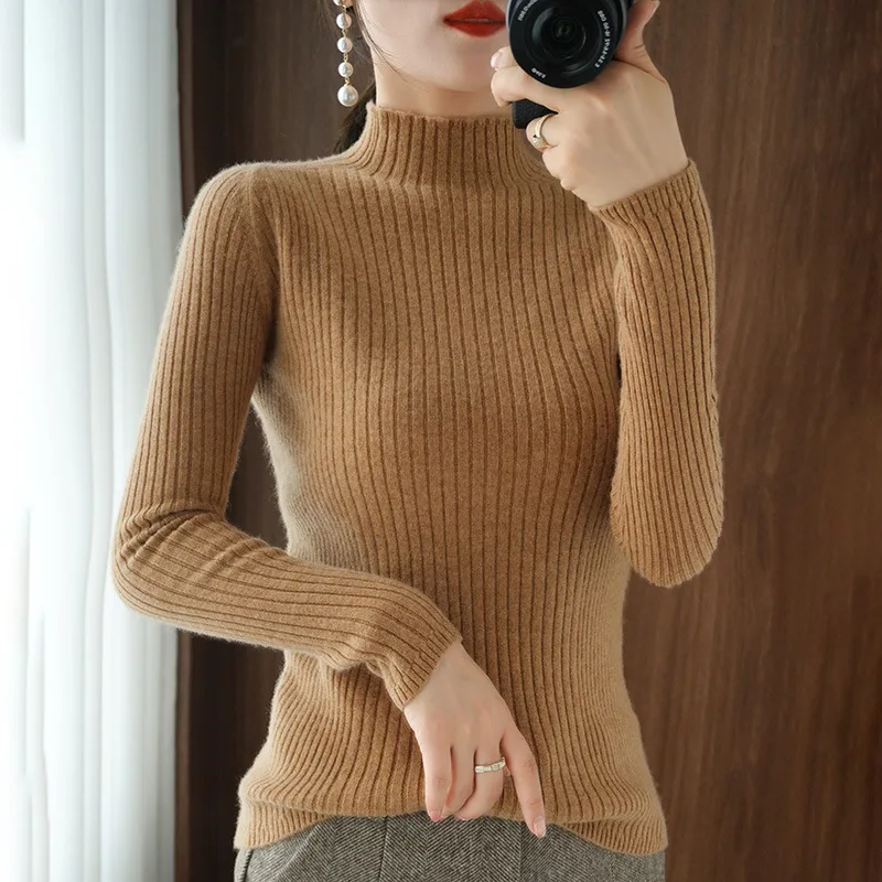 Summary Half High Collar Sweater Female 2021 New Autumn And Winter Knit Bottoming Shirt Ladies Slim Short Sweater Female
Summary Half High Collar Sweater Female 2021 New Autumn And Winter Knit Bottoming Shirt Ladies Slim Short Sweater Female