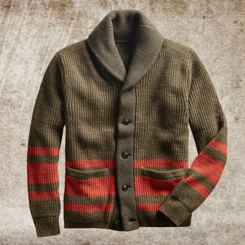 Top Selling Product In 2021 Men's Wear New Striped Color Matching Knitted Sweater Lapel Cardigan Outer Wear Sweater
Top Selling Product In 2021 Men's Wear New Striped Color Matching Knitted Sweater Lapel Cardigan Outer Wear Sweater